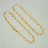 झनझनाते सोने की परत चढ़े घुंघरू के आकर्षण वाले मनके वाले पायल