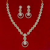 Premium Fashion CZ Aqua Green Stone Necklace Set