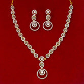 Premium Fashion CZ Aqua Green Stone Necklace Set