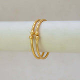 Cute Gold Plated Plain Open Baby Bangles