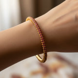Premium Semiprecious Stone Paving Bangle For Women