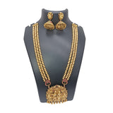Antique Kemp Radha Krishna Temple Long Necklace Set