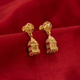 Gold-Plated Small Nest Jhumka Earrings