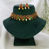 Antique Palakka Heart Stone Elakkathali Choker Set