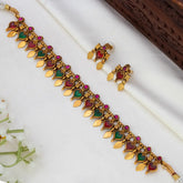 Antique Palakka Heart Stone Elakkathali Choker Set