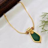 Kerala Lakshmi Green Nagapadam Pendant Necklace