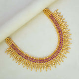 Elegant Ruby Stone Traditional Jasmine Necklace
