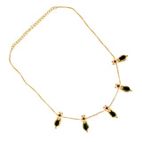 Five Petal Ruby Green Nagapadam Choker
