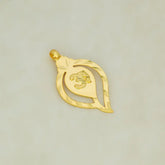 Elegant Gold Plated Om Thali Conch Shell Designer Pendant