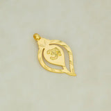 Elegant Gold Plated Om Thali Conch Shell Designer Pendant
