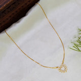 Stunning Gold-Plated CZ Pendant Chain