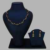 Scalloped Wave Design CZ Victorian Necklace Set