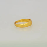 Classic Plain Gold-Plated Dome Band Ring