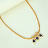 Simple Three Petal Gold-Plated Nagapadam Necklace