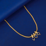 Simple Three Petal Gold-Plated Nagapadam Necklace