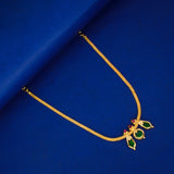 Simple Three Petal Gold-Plated Nagapadam Necklace
