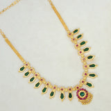 South Indian Traditional Nagapadam Necklace - 8 Stone- Green