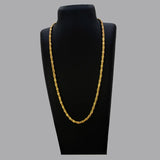 Designer Gold Plated Block Flower Chain