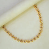 Gold Plated Star Design CZ Stone Necklace | Cubic Zirconia Statement Jewelry for Women on a soft background.