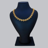 Gold Plated Star Design CZ Stone Necklace | Cubic Zirconia Statement Jewelry for Women displayed on a bust.