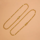 Stylish Gold Plated Disc Design Curb Link Chain