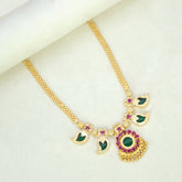 Traditional Kerala Mango Necklace- 2 Stone- Green