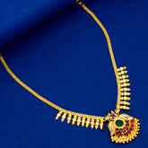 Traditional Pendant Gold Plated Pichimottu Necklace