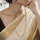 പരമ്പരാഗത സ്വർണ്ണം പൂശിയ ലക്ഷ്മി ക്യാഷ് ചെയിൻ/ കാശു മണിമല