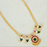 Traditional Kerala Mango Necklace- 2 Stone- Green