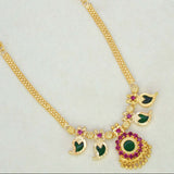 Traditional Kerala Mango Necklace- 2 Stone- Green