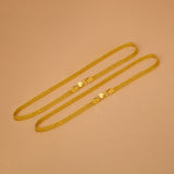 Trendy Gold Plated Flat Double Link Anklets Payal