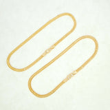 Trendy Gold Plated Flat Double Link Anklets Payal
