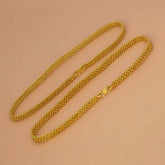 Premium Gold Plated Thick Urvasi Anklets for women, featuring a sturdy flat pattern and secure clasp.
