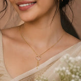 Gold Plated CZ Stone Heart Pendant Necklace