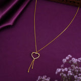 Gold Plated CZ Stone Heart Pendant Necklace