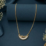 Simple Gold Plated Chain With CZ Love Pendant