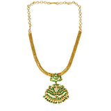 Alluring Gold Plated Adial Stone Pendant Necklace - KSupreme