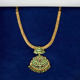 Alluring Gold Plated Adial Stone Pendant Necklace - KSupreme