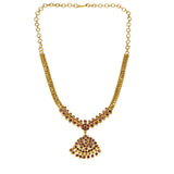 Alluring Gold Plated Adiga Ruby Stone Pendant Necklace - KSupreme