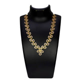 Alluring Gold Plated CZ Leaf Necklace - KSupreme