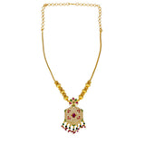 Alluring Gold Plated Hexagonal Pendant Chain Necklace - KSupreme