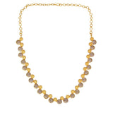 Alluring Round Gold Plated Jaipur Stone Necklace - K Supreme
