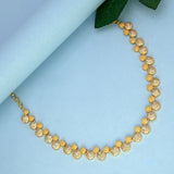 Alluring Round Gold Plated Jaipur Stone Necklace - K Supreme