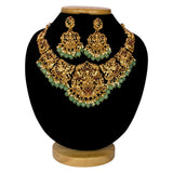Antique Gold - Plated Lakshmi Temple Necklace Set - KSupreme
