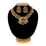 प्राचीन स्वर्ण मढ़ित बहुरंगी केम्प लोटस हार सेट