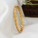 Gold Plated Textured Spiral Baby Bangles