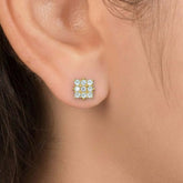 Bonny Gold Plated Square CZ Second Studs - K Supreme