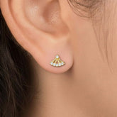 Charming Gold Plated CZ Second Studs - K Supreme