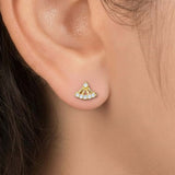 Charming Gold Plated CZ Second Studs - K Supreme