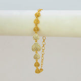 Charming Gold Plated CZ Stone Heart Bracelet - K Supreme